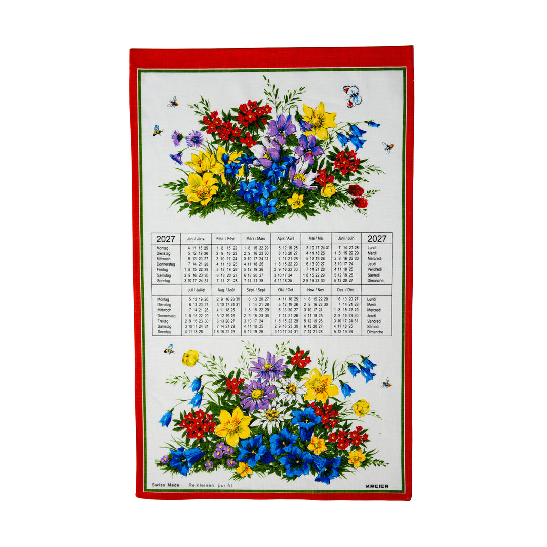 Calendrier en Tissu- Fleurs 2026 - Biner Pinaton