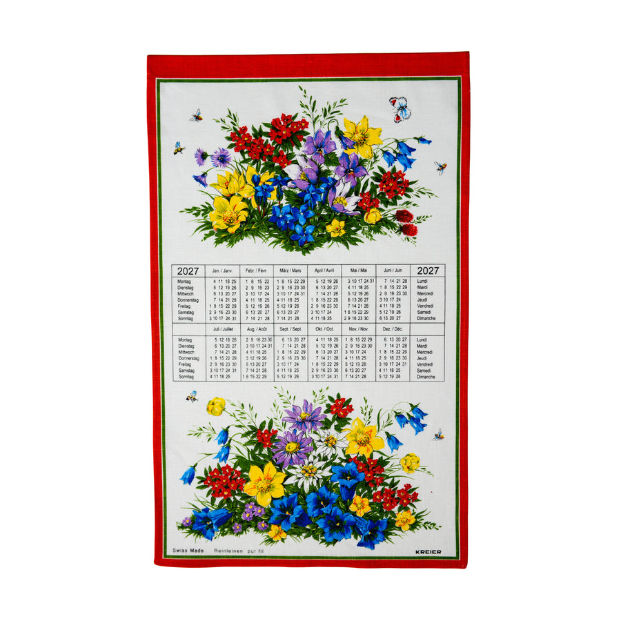 Calendrier en Tissu- Fleurs 2026 - Biner Pinaton