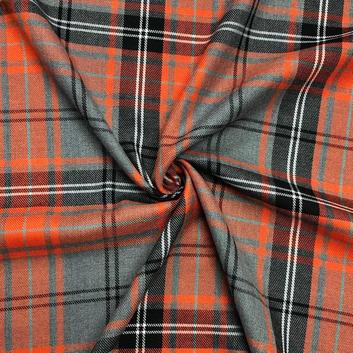 Tissu Tartan - Orange