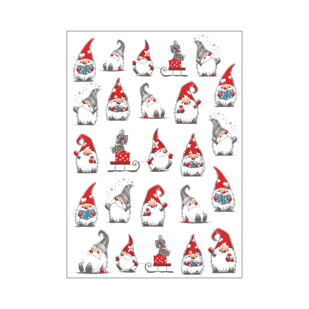 Linge de Cuisine Mi-Fil Noël -Gnomes