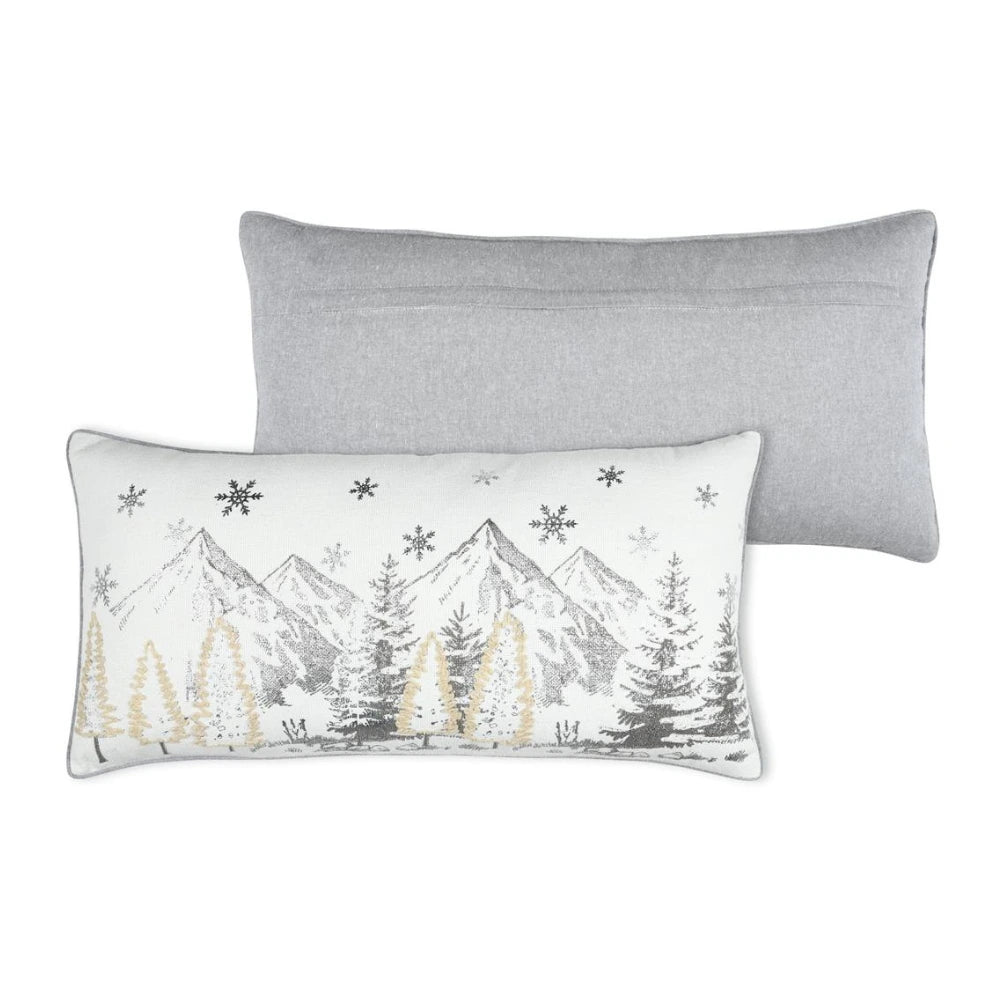 Housse de Coussin- Montagne en Hiver