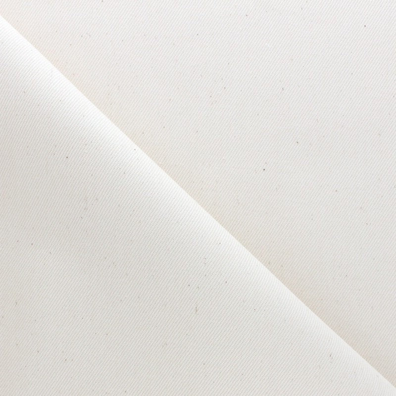 Tissu Coton Sergé- Blanc