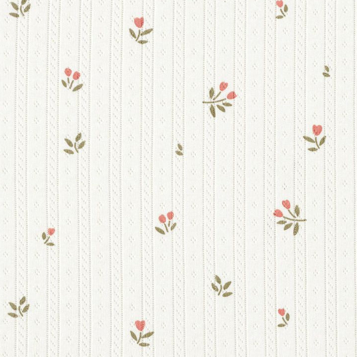 Tissu Jersey ajouré Pointelle- Tulipes