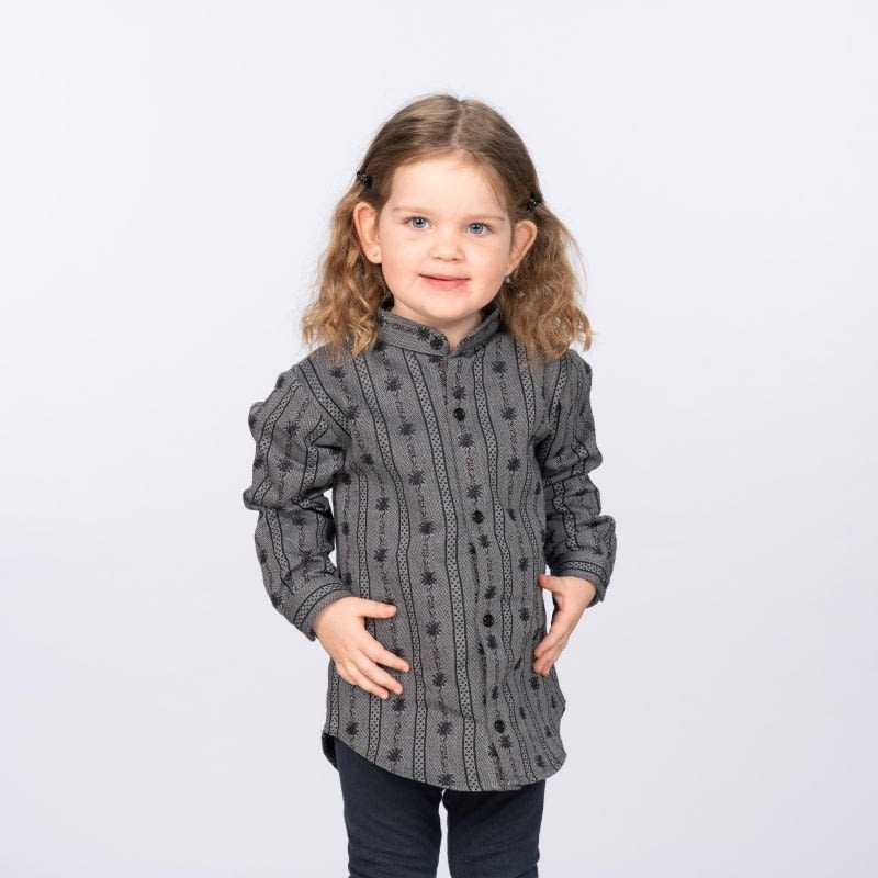Chemise Edelweiss Enfant- Anthracite