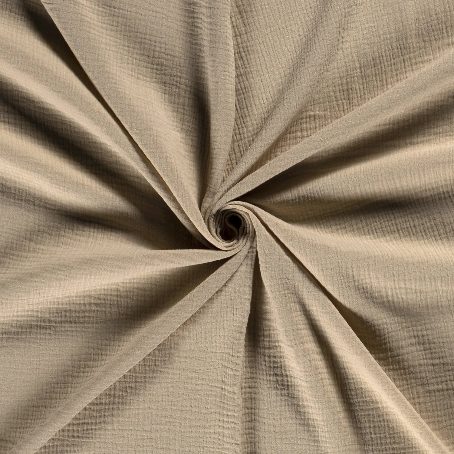Tissu double gaze de coton - Beige