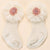 Chaussettes pour Bébé- Fleurs Rose/Blanc Cassé