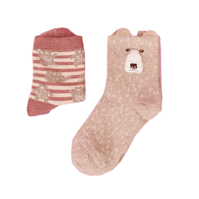 Chaussettes- ours/ ours et rayures