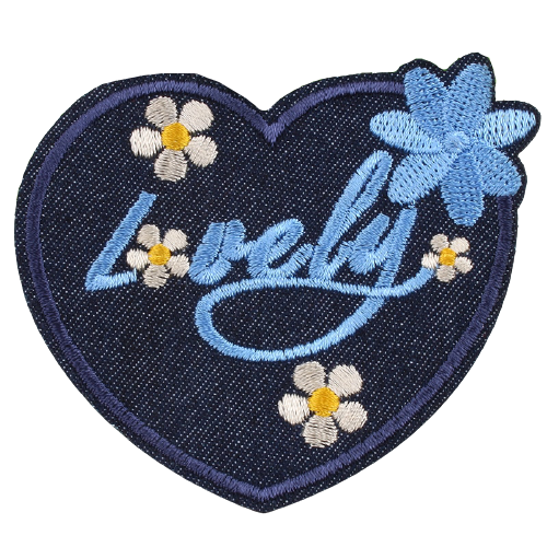Patch Thermocollant - Coeur "Lovely" et Fleurs II