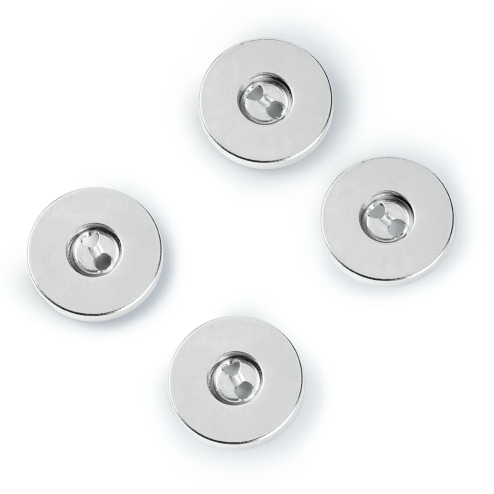 Boutons magnétiques à coudre, 19mm, argenté