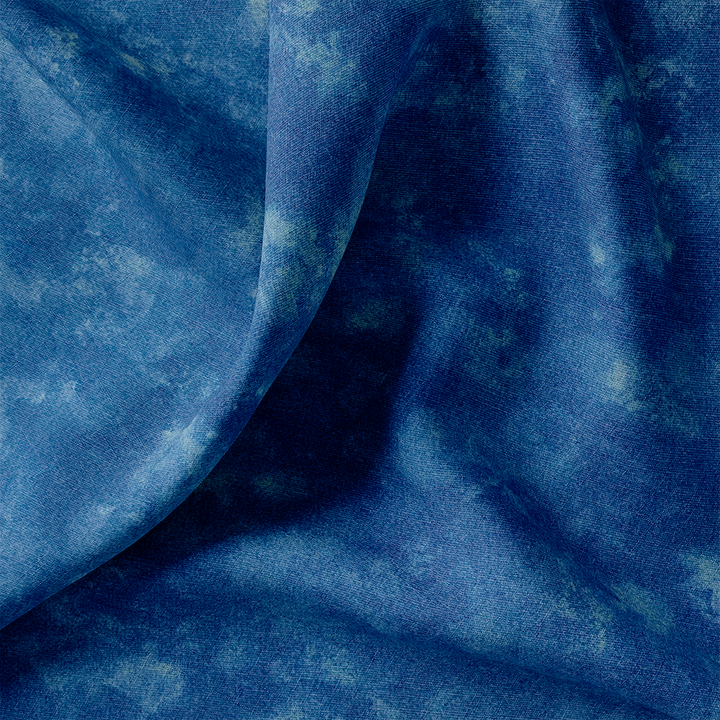 Tissu Coton - Marbre Bleu Foncé