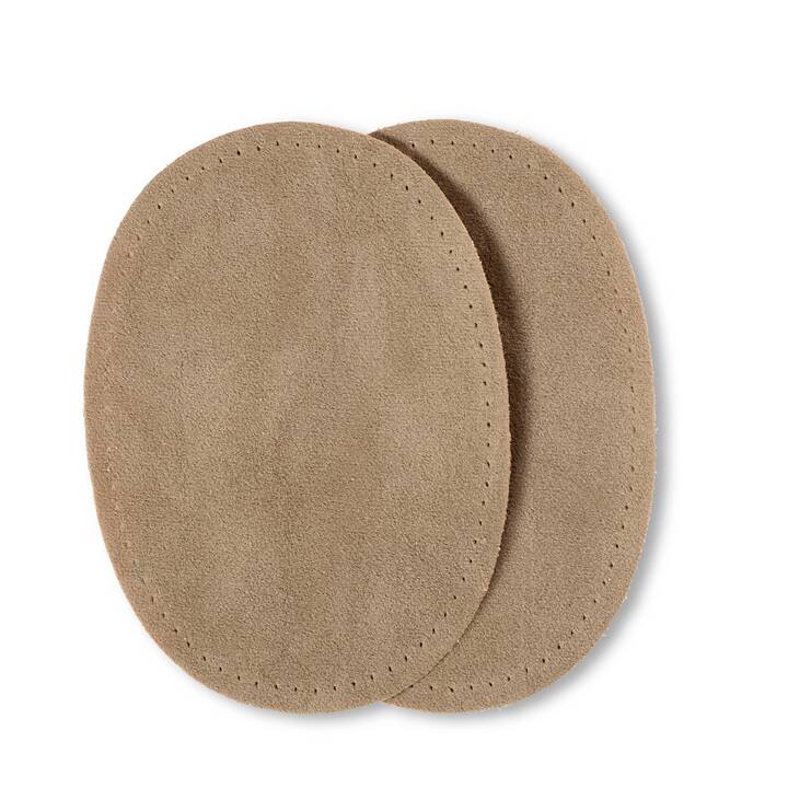 2 Patchs- Thermocollant-Suède imitation, Beige