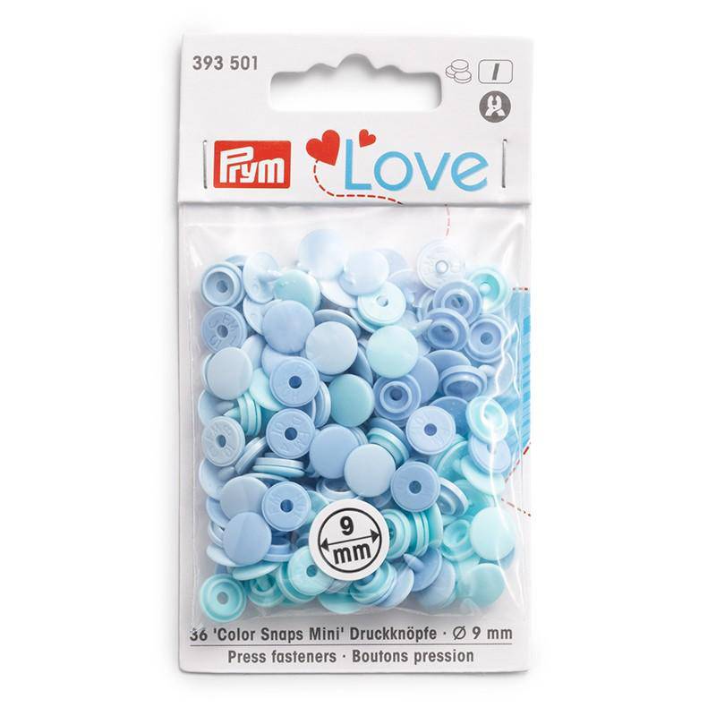 36 boutons pressions Color Snaps Mini ronds - Plusieurs couleurs - Biner Pinaton