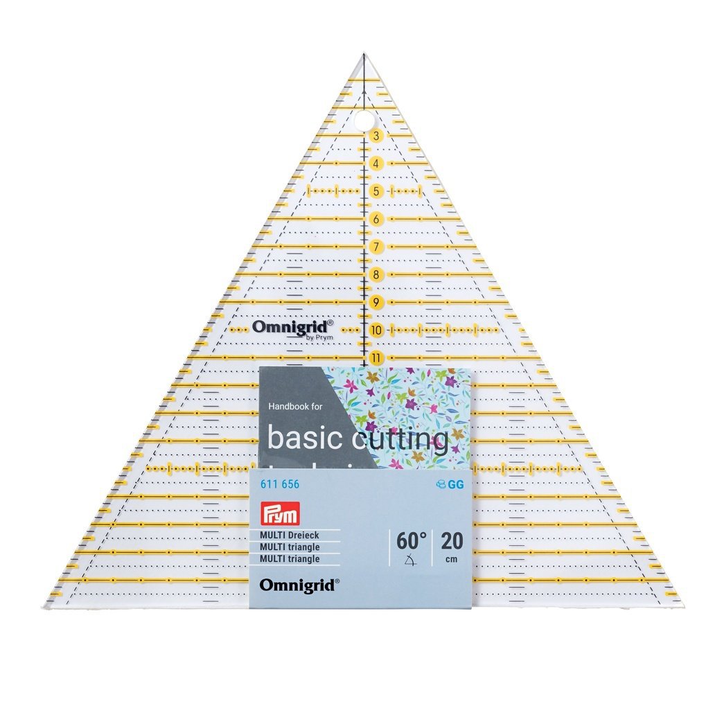 Règle patchwork, triangle 60° Multi 20 cm