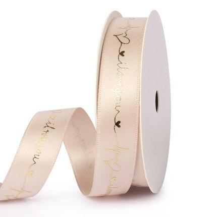 Ruban Satin - Rose-Clair "I love you"