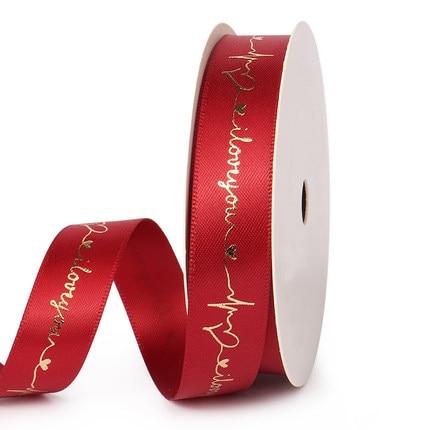 Ruban Satin - Rouge "I love you"