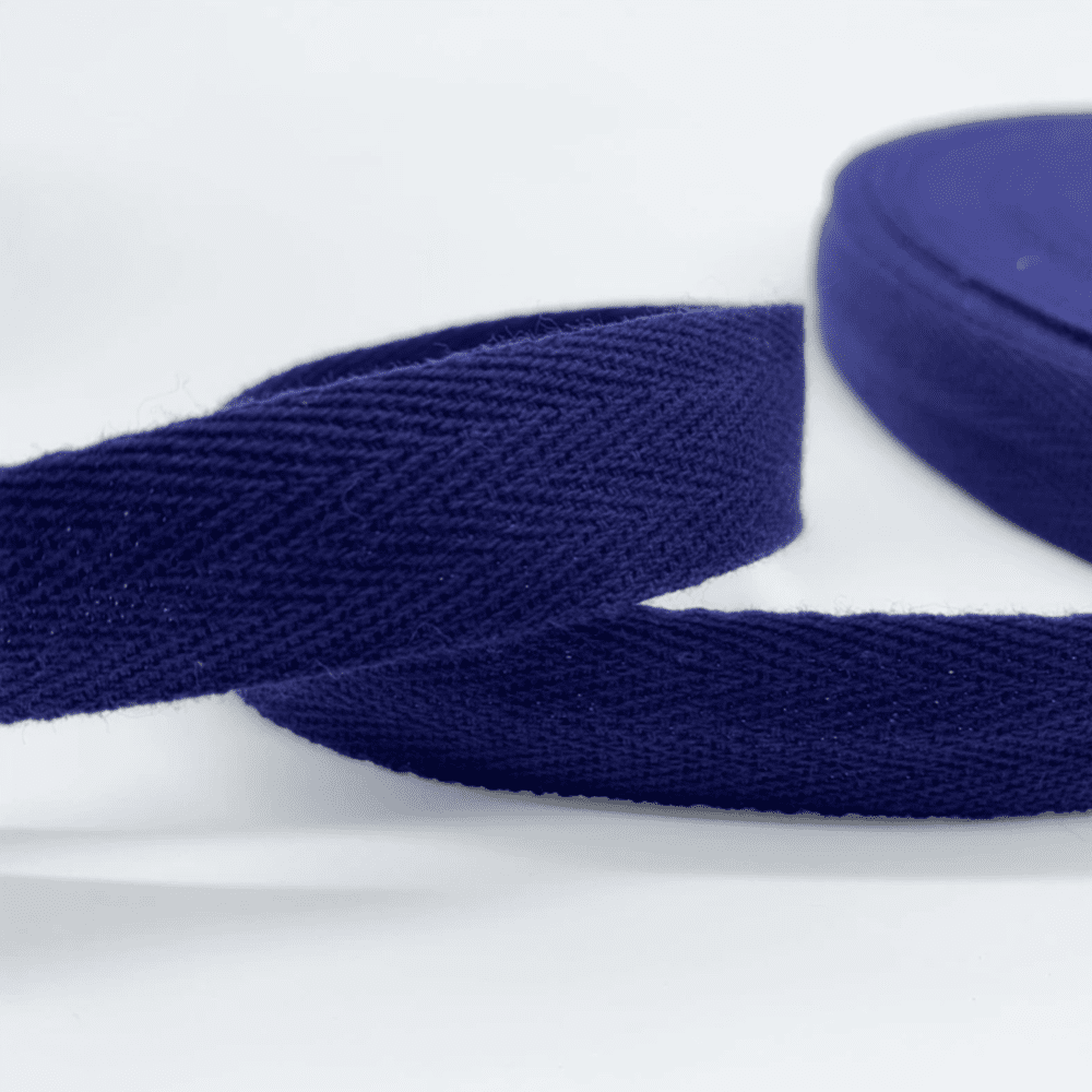 Ruban Sergé 100% coton - Bleu Roi