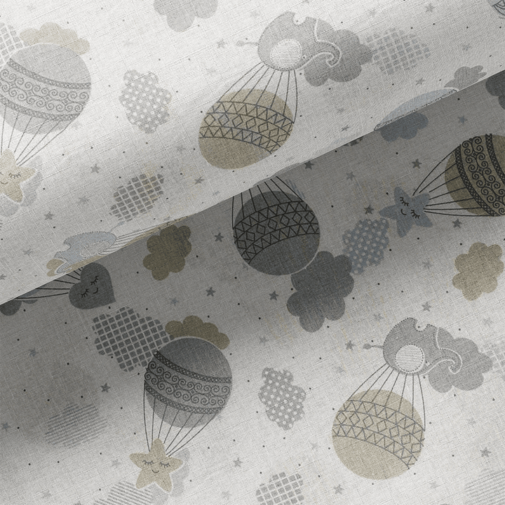 Tissu Coton- Montgolfier Beige