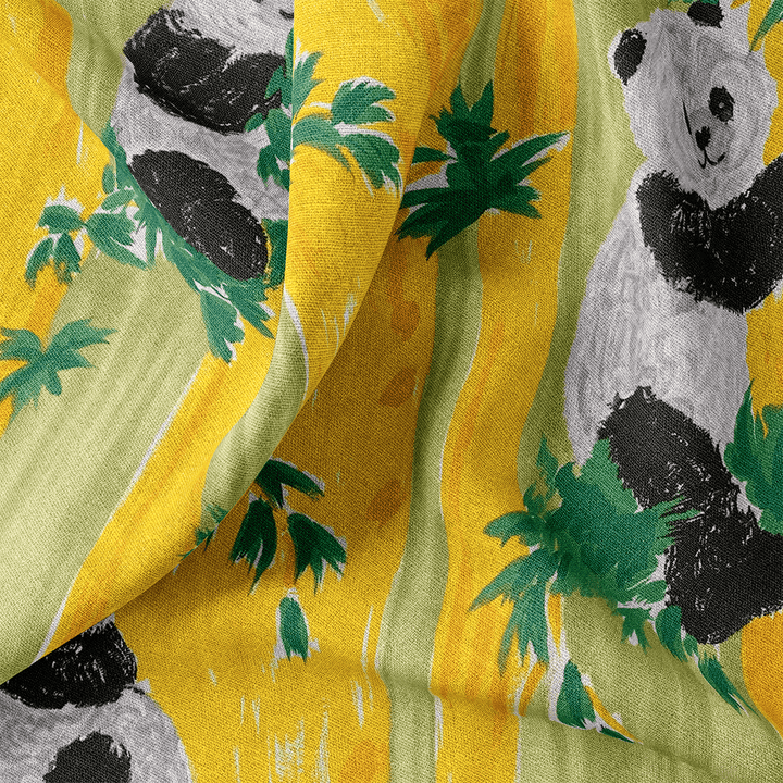 Tissu Coton - Dessin de Pandas