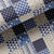 Tissu Coton - Carreaux Coeur et Pois Bleu - Biner Pinaton