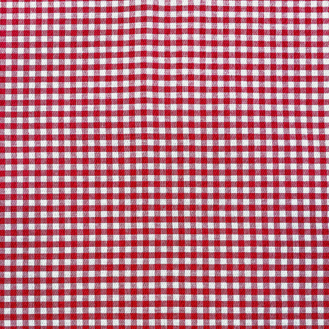 Tissu Coton - Carreaux Rouge - Biner Pinaton