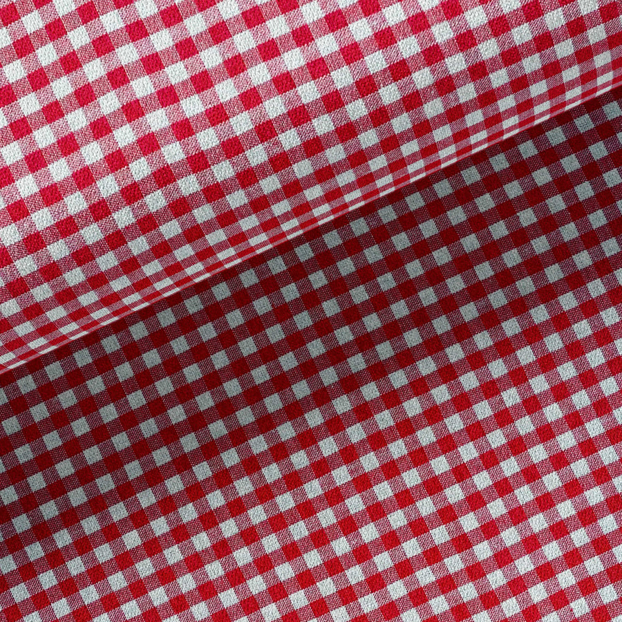 Tissu Coton - Carreaux Rouge - Biner Pinaton