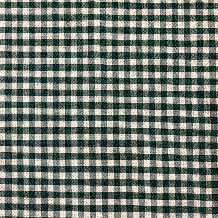 Tissu Coton - Carreaux Vert Foncé Grand - Biner Pinaton