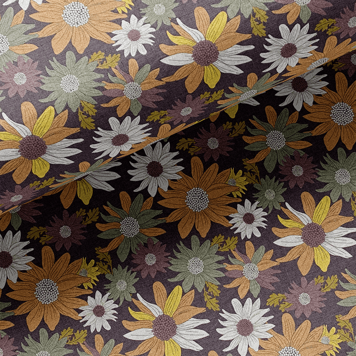 Tissu Coton - Diverse Fleurs