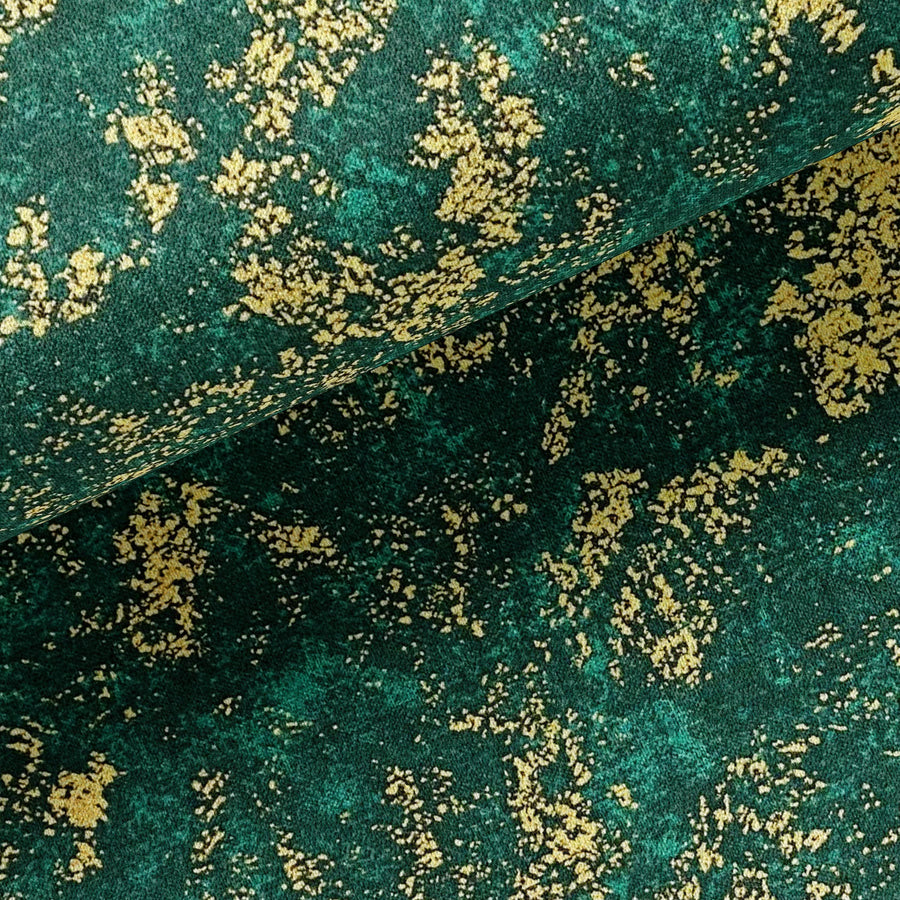 Tissu Coton - Noël Vert/Gold - Biner Pinaton