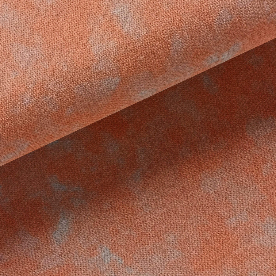 Tissu Coton - Orange Saumon Marbre - Biner Pinaton