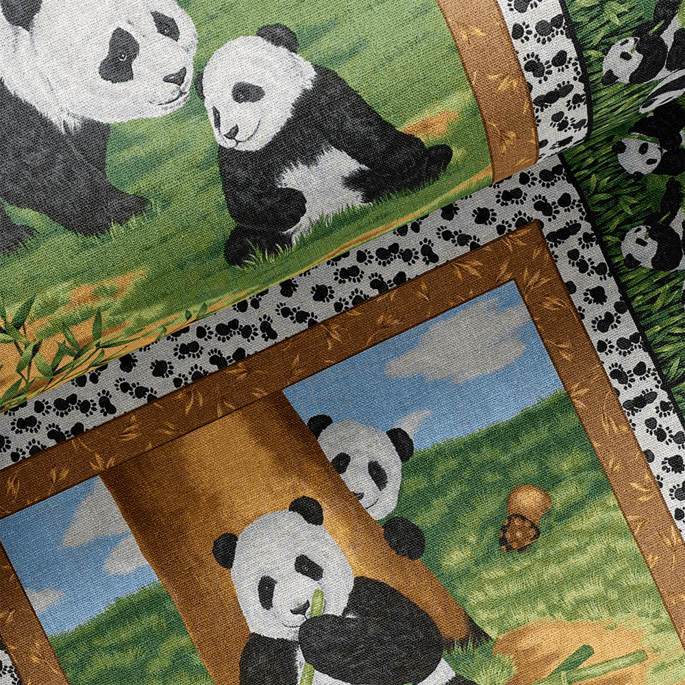 Tissu Coton - Pandas