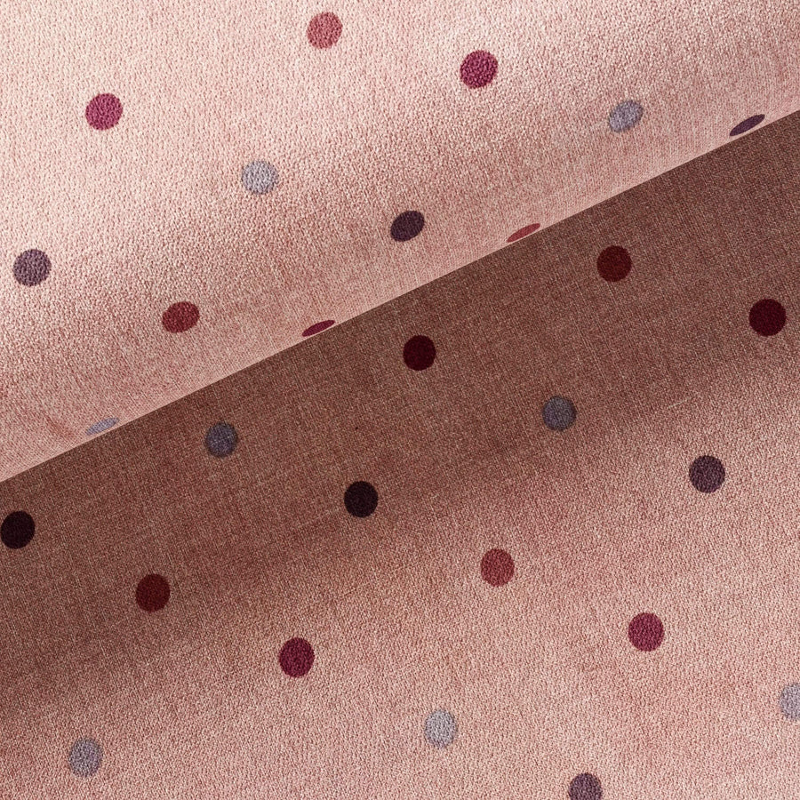 Tissu Coton - Pois rose/multicolore - Biner Pinaton
