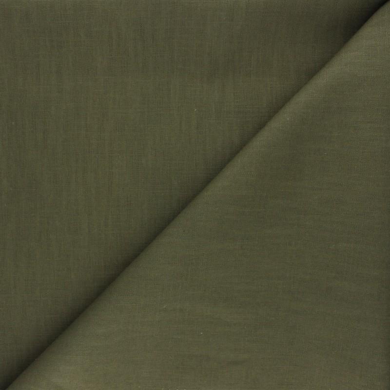 Tissu Coton - Vert Kaki largeur 110 cm
