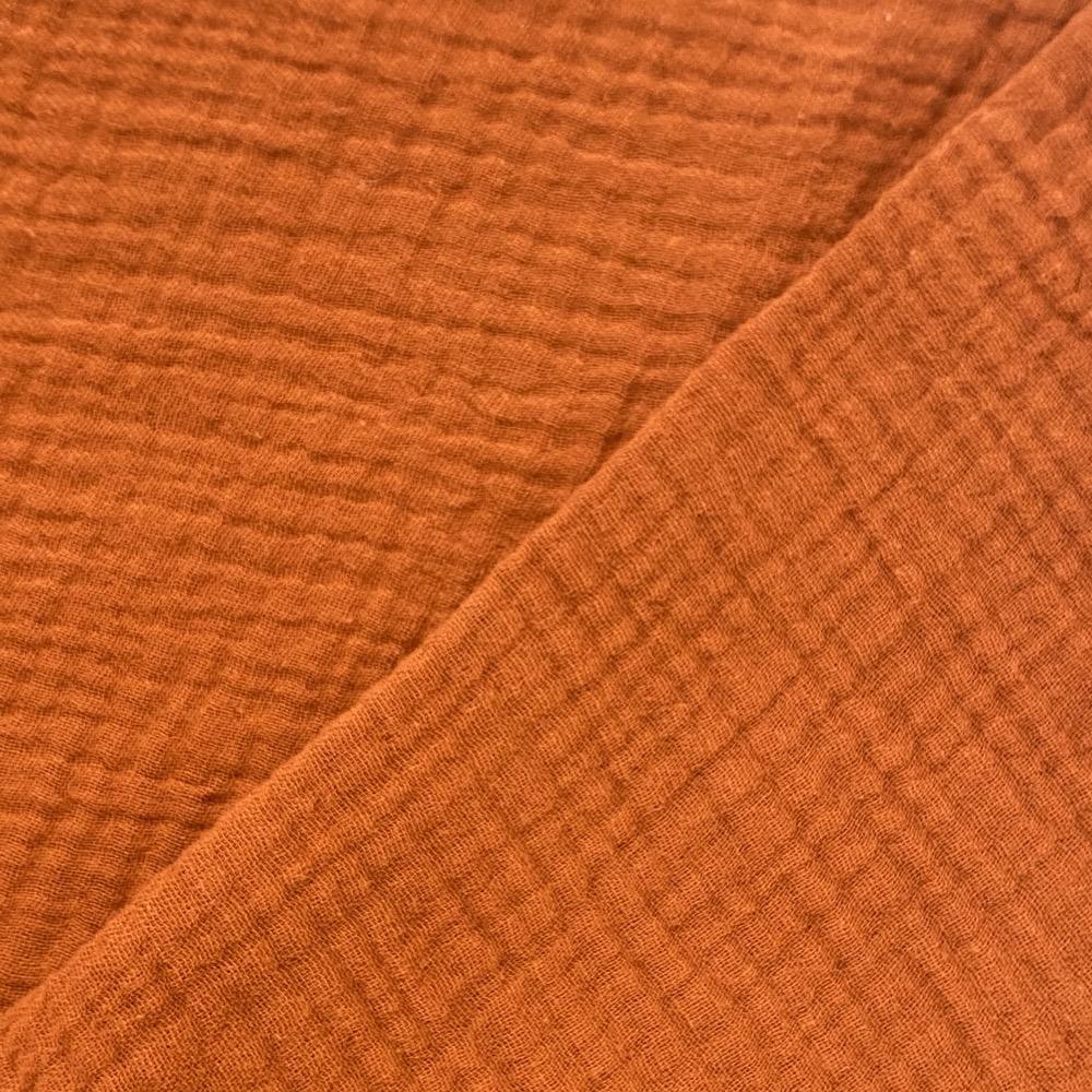 Tissu double gaze de coton - Terracota