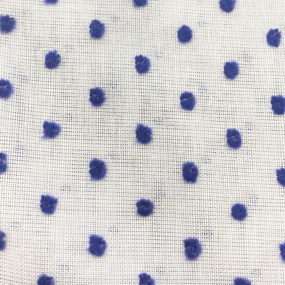 Tissu voile de coton Plumetis- Bleu Marine