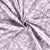 Tissu Coton Popeline- FEUILLES LILAS