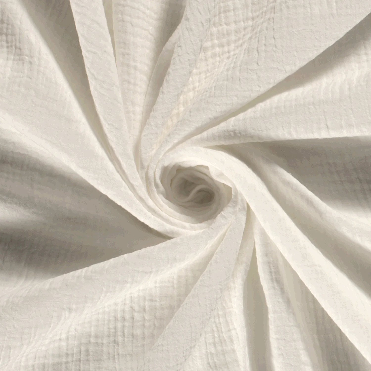 Tissu double gaze de coton - Blanc cassé