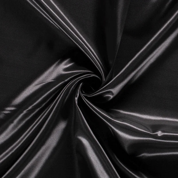 Tissu Satin - Noir