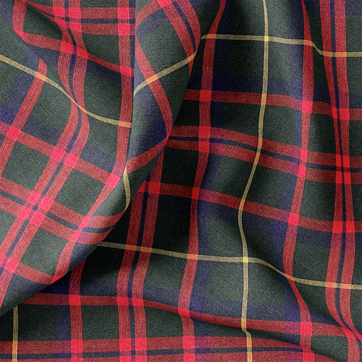 Tissu Tartan - Écossais Vert et Rouge