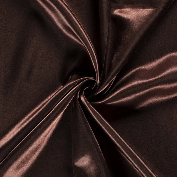 Tissu Satin - Marron