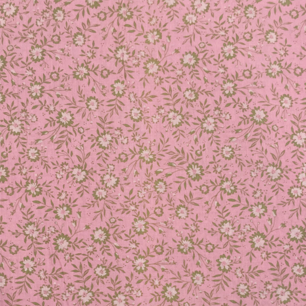 Tissu Coton - Petites Fleurs Rose Clair