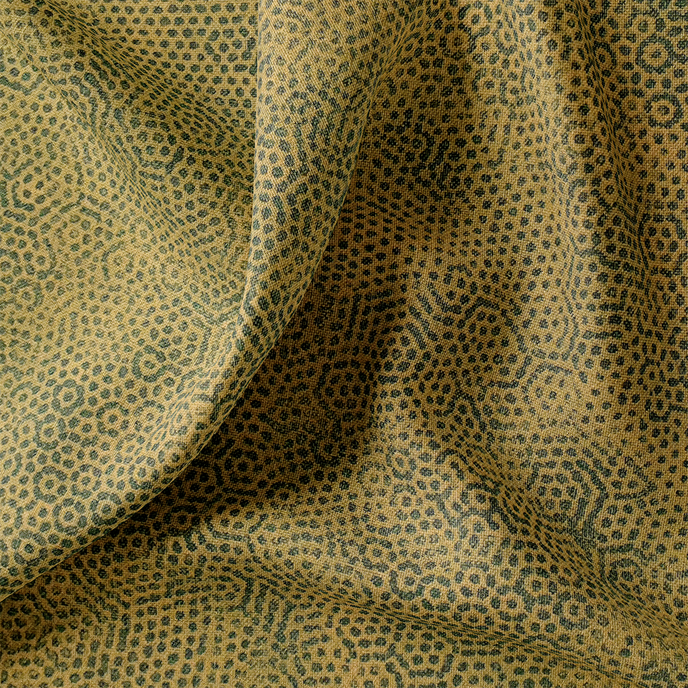 Tissu Coton - Hexagones Abstraits Vert
