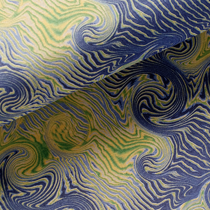 Tissu Coton - Vagues abstraites