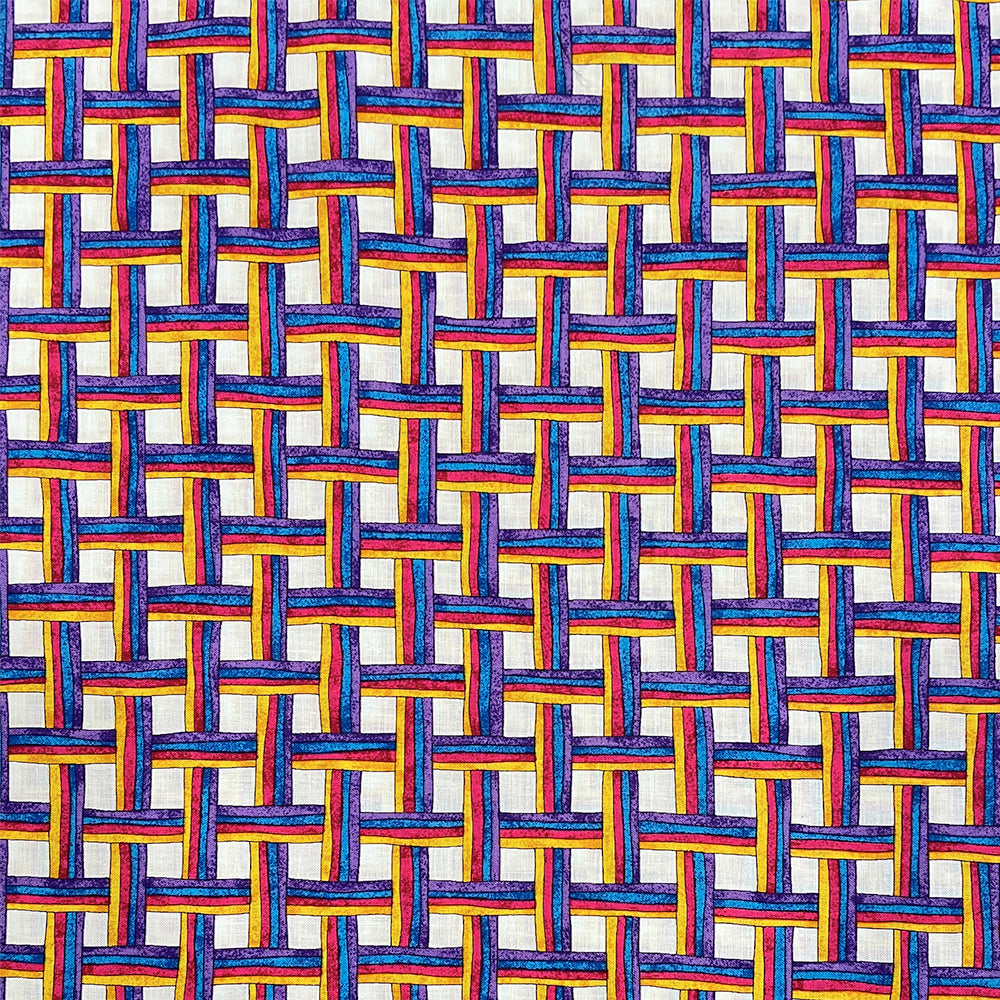 Tissu Coton - Carreaux Multicolors