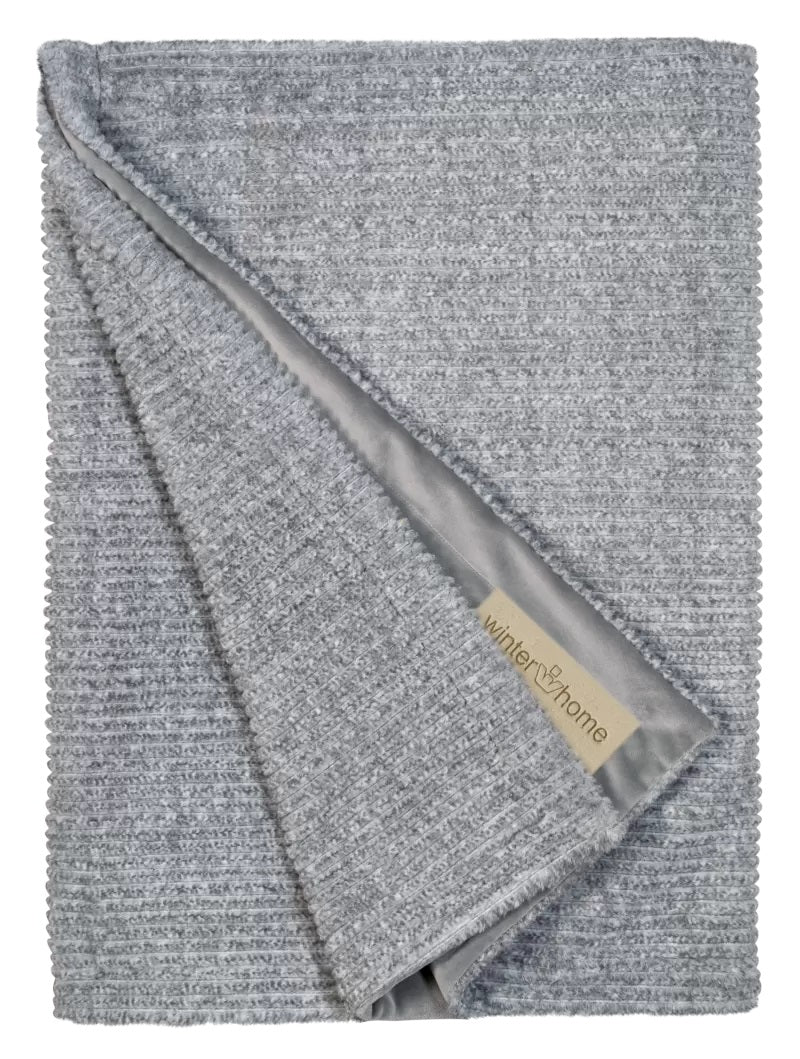 Couverture Aspect tricoté- "Vicunya Grey"