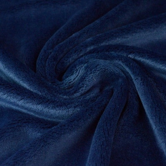 Tissu Doudou Ultra Doux - Bleu Marine