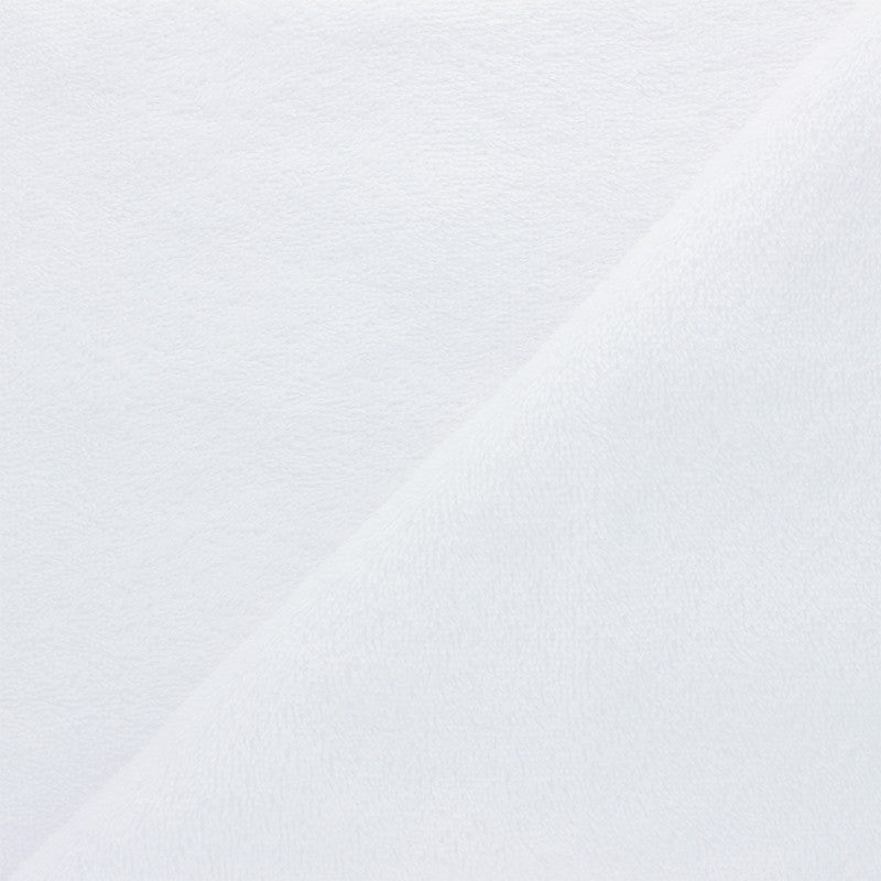 Tissu Éponge Coton Bio- Blanc
