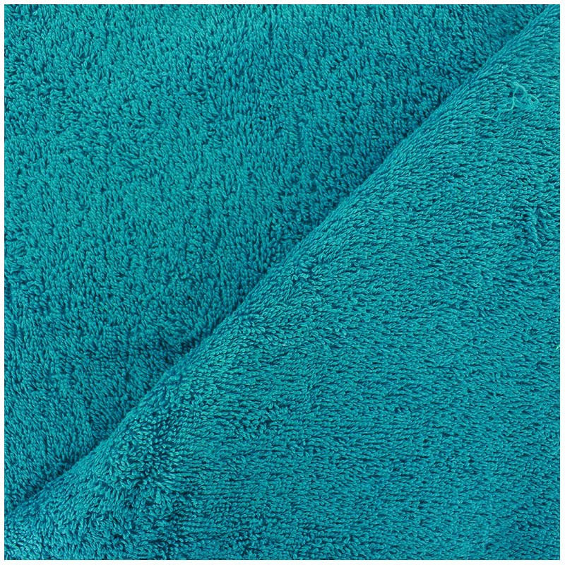 Tissu Éponge Coton Bio- Bleu Canard