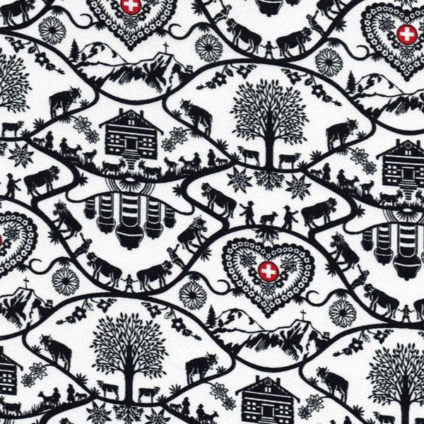 Tissu couture au mètre en coton avec motifs Poya
