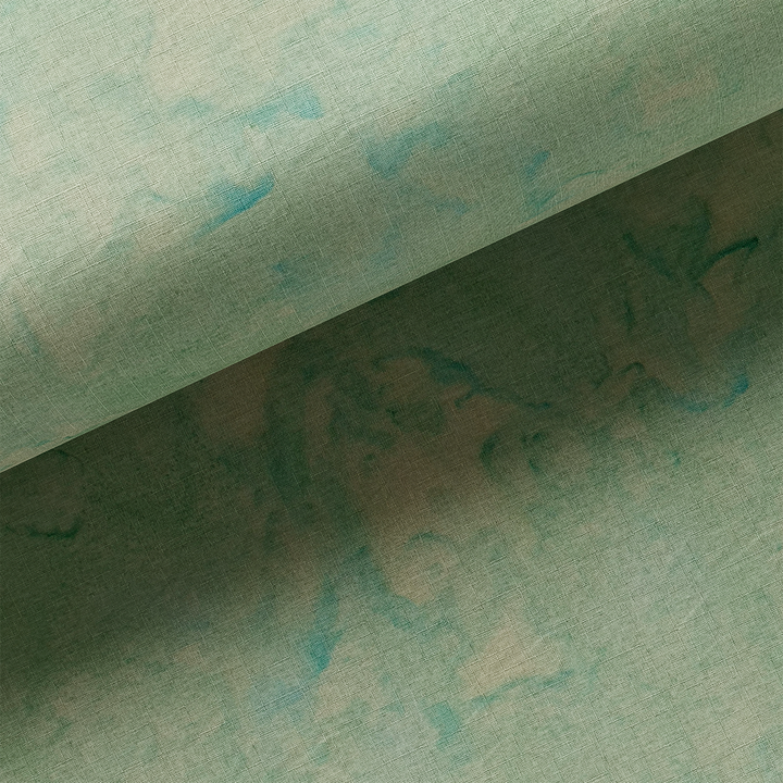 Tissu Coton - Aquarelle Verte